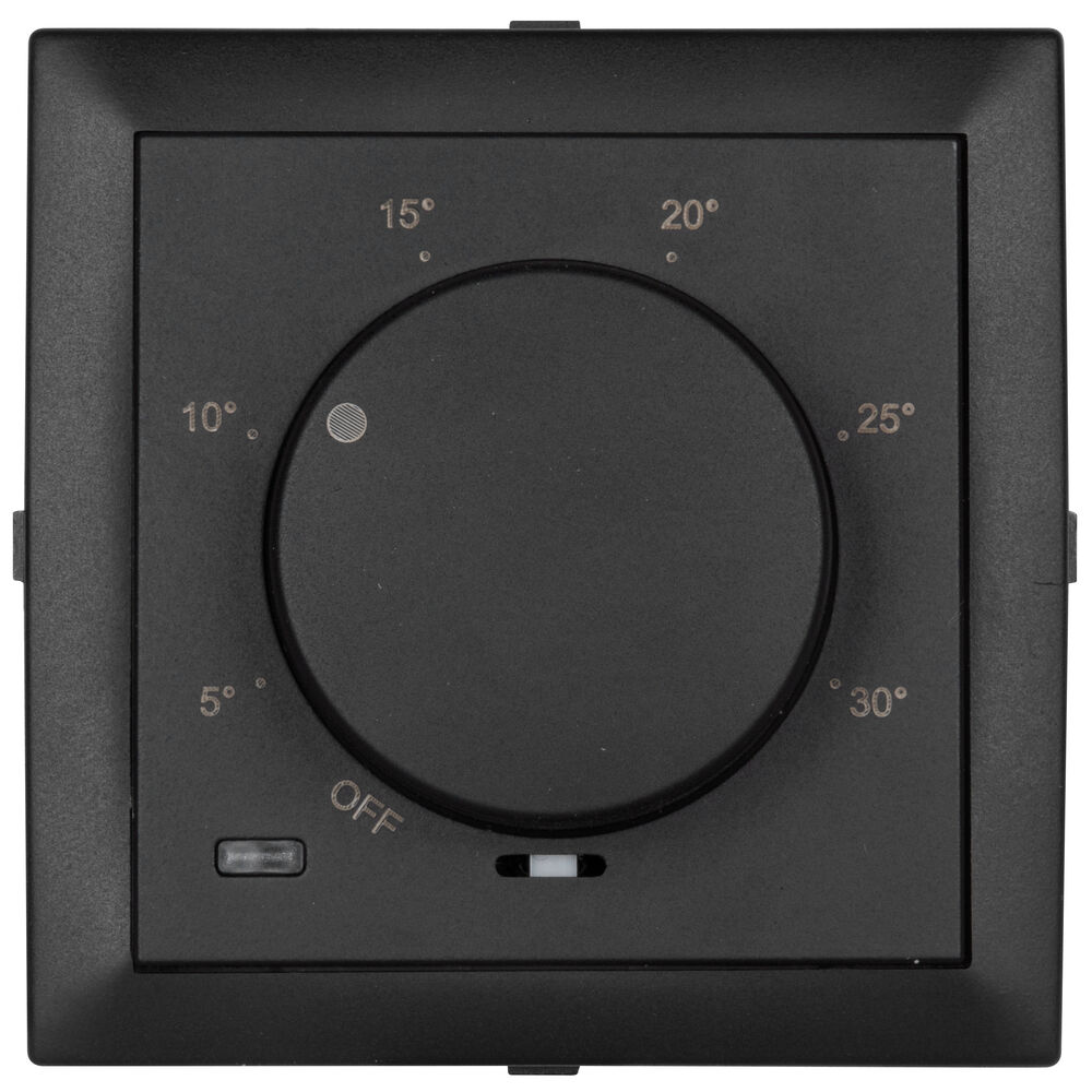 Zentralplatte, fr Thermostat, LOGUS 90, schwarz-matt