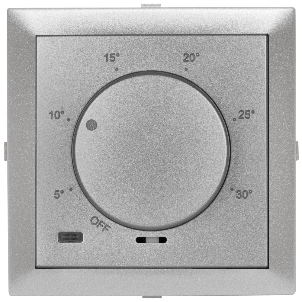 Zentralplatte, fr Thermostat, LOGUS 90, alu-silber