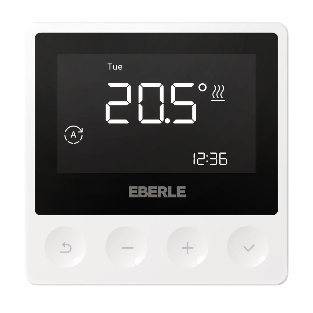AP-Raumthermostat, ATR 4800, Ausgang Triac (18W), mit Uhrenfunktion, aktivwei�, 86 x 86 mm