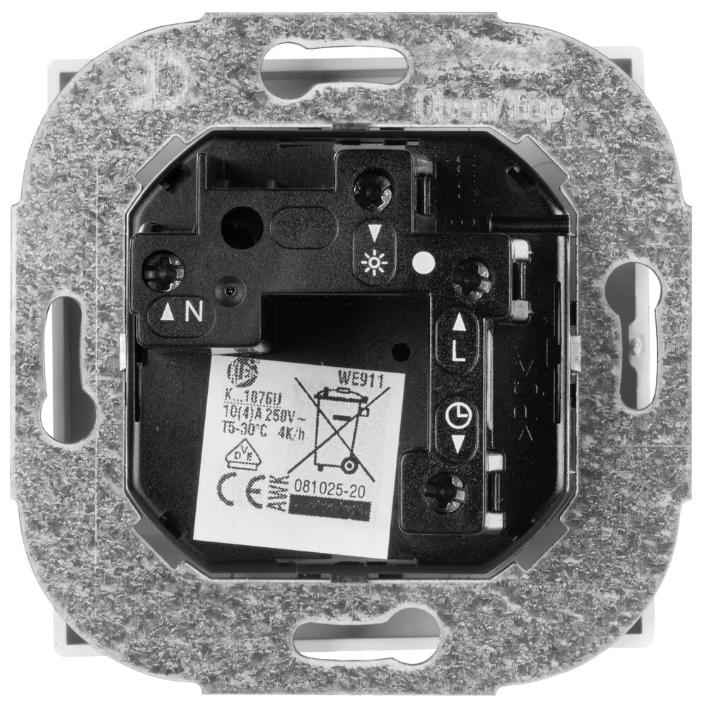 Kombi-Raumthermostat, �ffner, 230V/10A, +5� bis +30�, Zentralplatte 63 x 63, studiowei� Bild 3