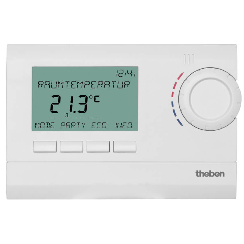 Digital AP-Uhrenthermostat, RAMSES 812 top2, 230V/6A, +4 bis +30, Wechsler, reinwei