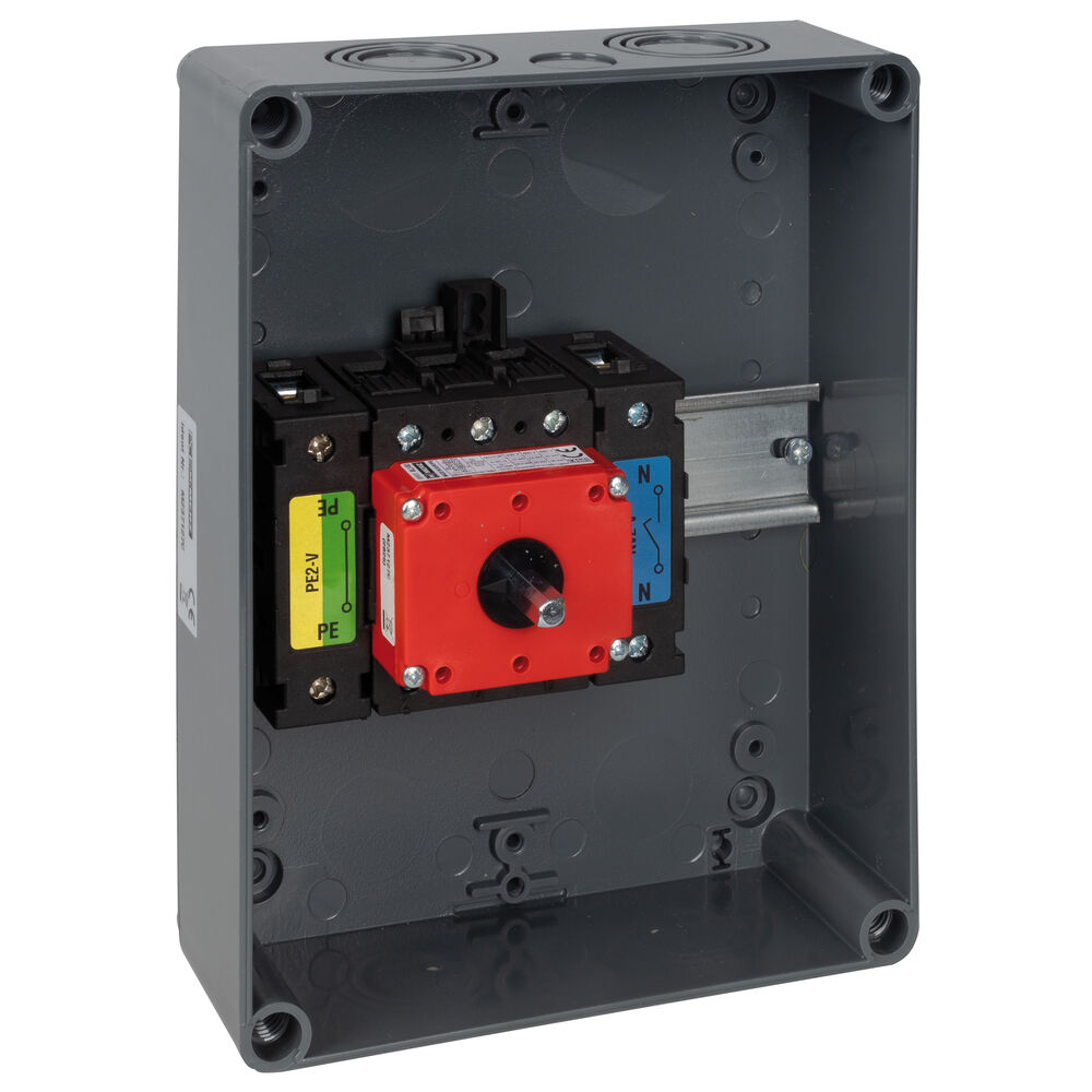 Dreh-Hauptschalter/ Not-Aus-Schalter mit Gehuse, 4-polig/22 kW, Vorhngeschlosssperre mglich Bild 2