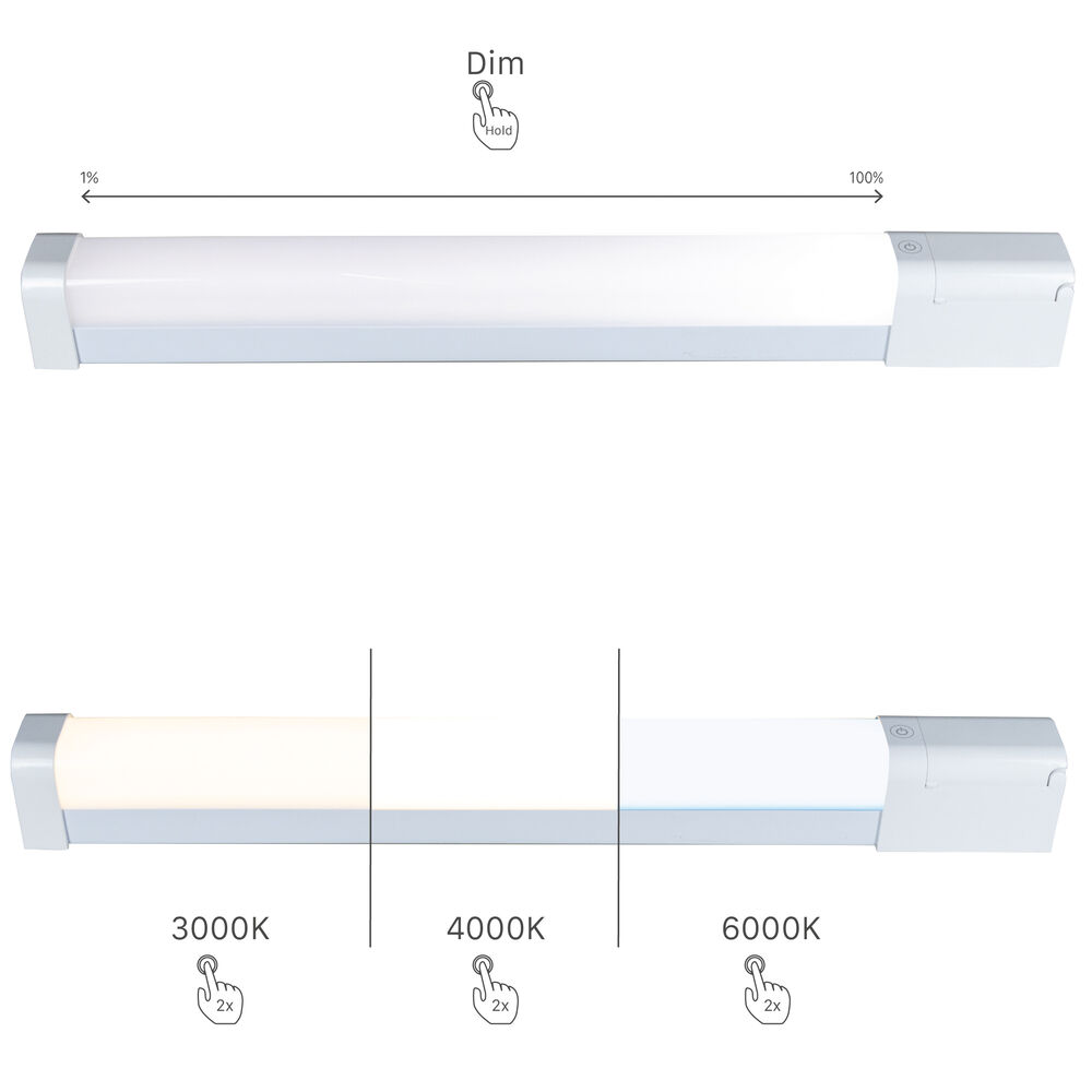 Spiegelleuchte, LED/15W, mit Steckdose Bild 3