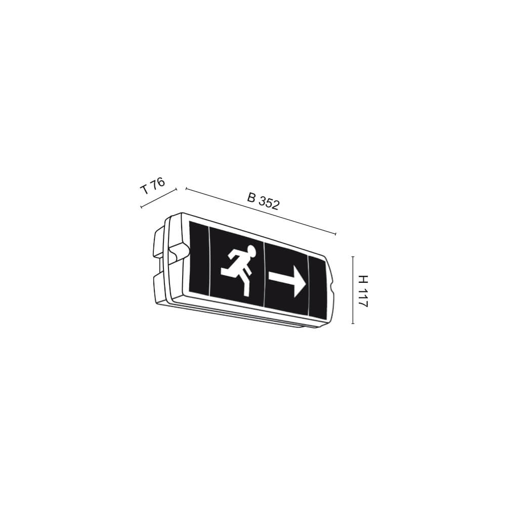 Not- und Sicherheitsleuchte, LED/3W, 140 lm, Notlicht >3 Stunden Bild 3