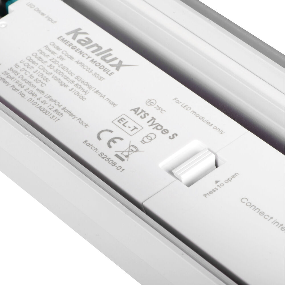 Not- und Sicherheits- Feuchtraumwannenleuchte, LED/22W - 52W 4000K, Notlicht 3 Stunden Bild 3