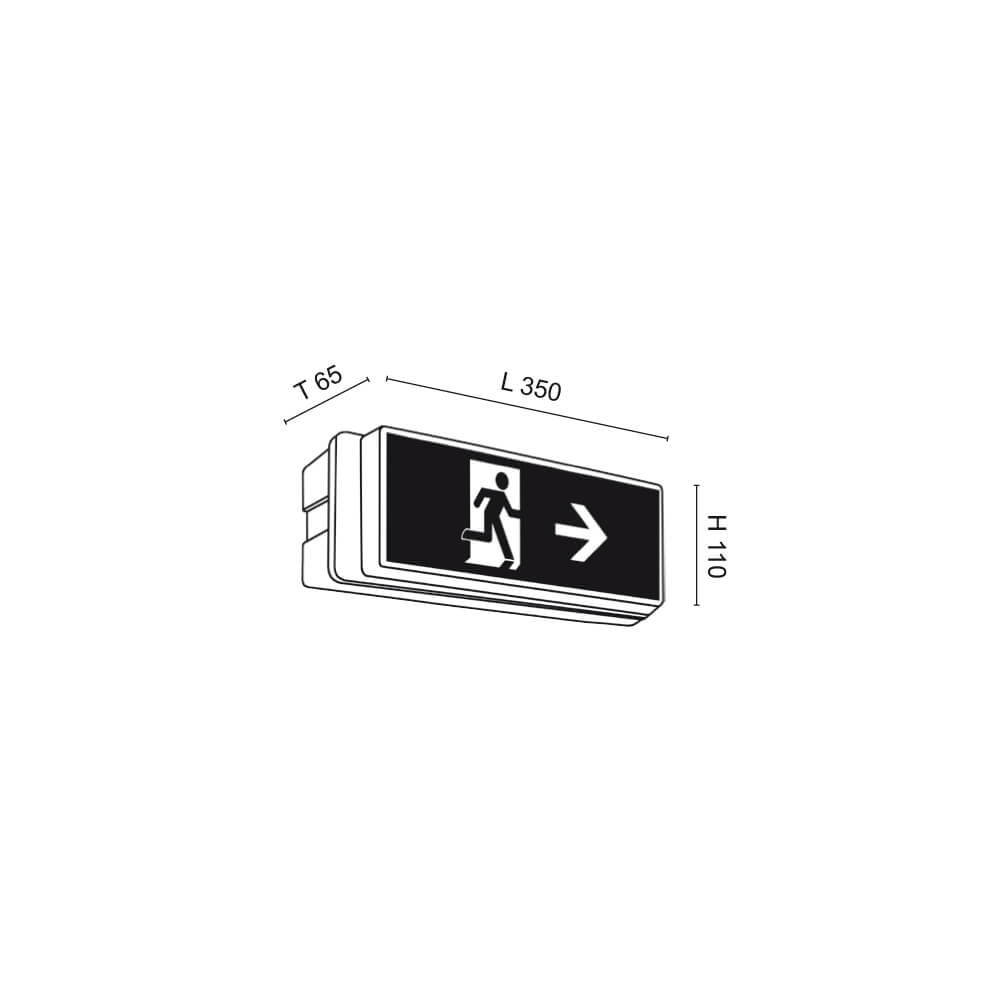 Not- und Sicherheitsleuchte, LED/2W, 370 lm, Notlicht >3 Stunden Bild 3