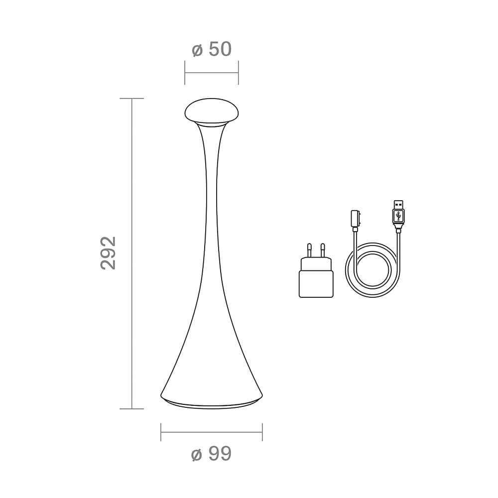 Akku-Tischleuchte, NUDROP, LED/2,2W Bild 9