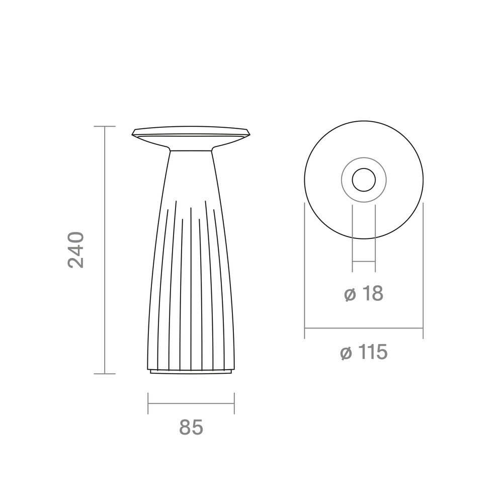 Akku-Tischleuchte, NUFLAIR, LED/2,2W Bild 3