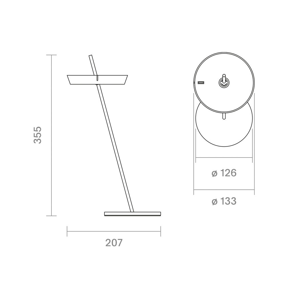 Akku-Tischleuchte, MAHINA, LED/2,2W Bild 9