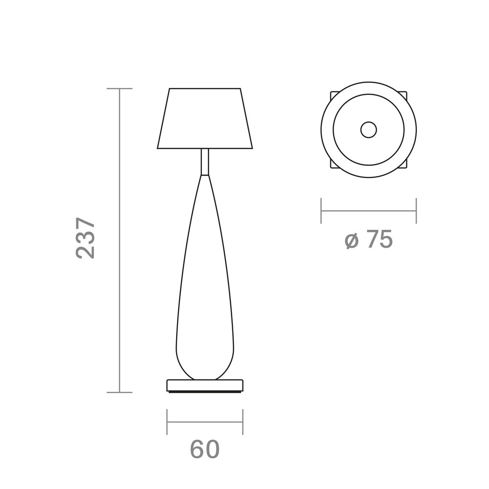 Akku-Tischleuchte, THALA, LED/2,3W Bild 8