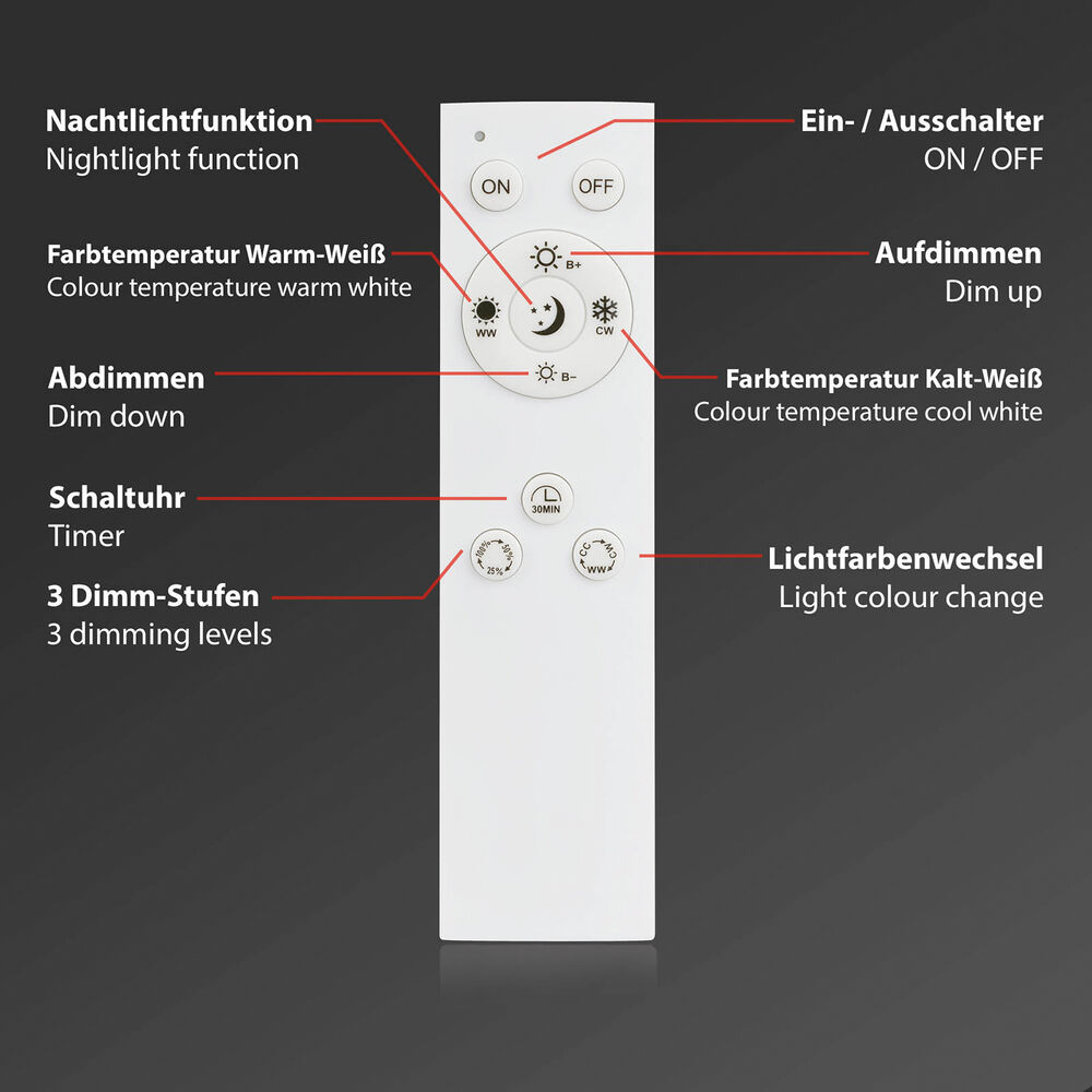 Deckenleuchte, B Smart, LED/50W, 5.500 lm, 2700-6500K Bild 8