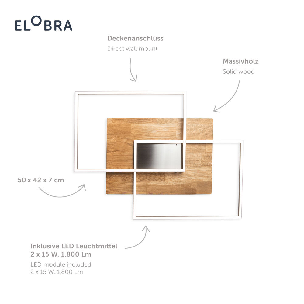 Deckenleuchte, PANAMA, LED/2 x 15W Bild 6