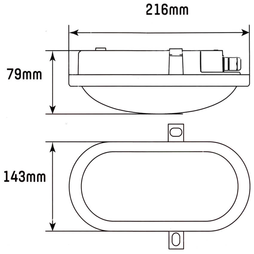 LED-Ovalleuchte,  LED/12W, 840 lm, 4000K Bild 3