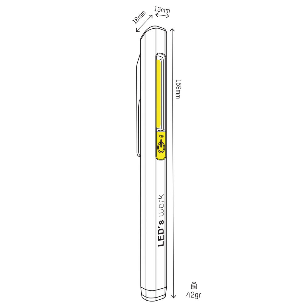 Akku-Handleuchte,  LED, 70/150 lm, 5000K Bild 4