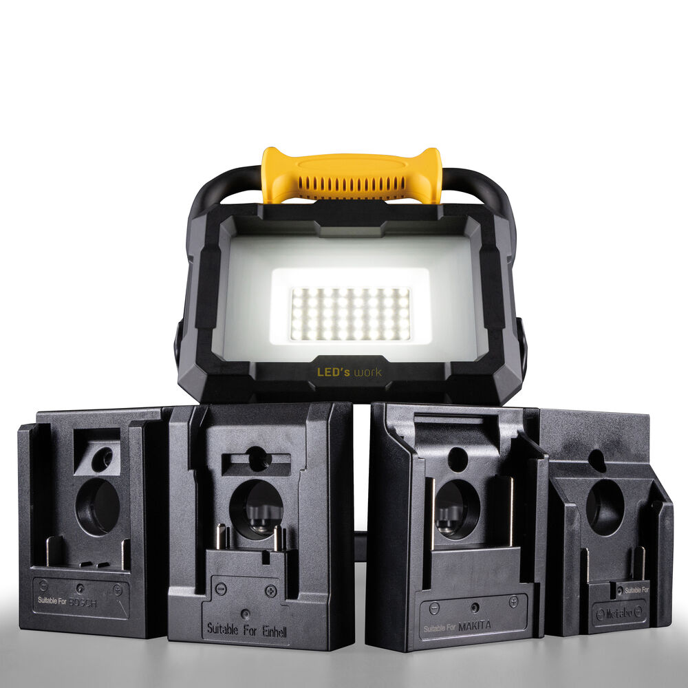 Akku-Arbeitsleuchte, LED/20W, 2.000 lm, 5000K, fr Elektrowerkzeug-Akkus 18V Bild 6
