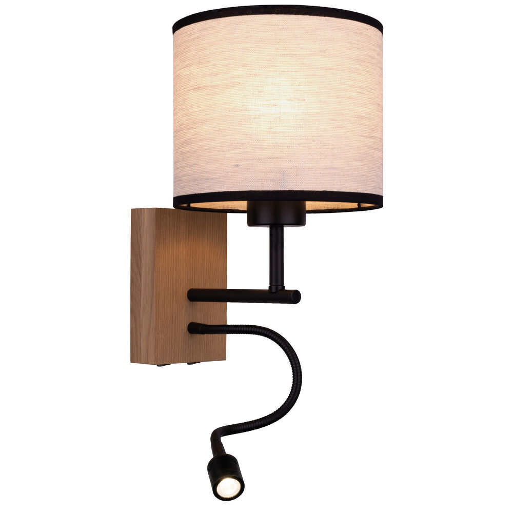 Wandleuchte, BOHO, 1 x E27/25W, Lesearm 1 x LED/2,5W  Bild 2