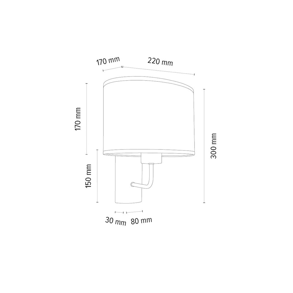 Wandleuchte, MERCEDES, 1 x E27/40W Bild 3