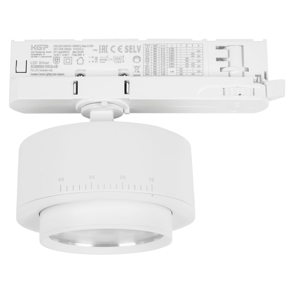 Schienenstrahler, LED/38W, 4.000 lm, 4000K, fokussierbar Bild 4