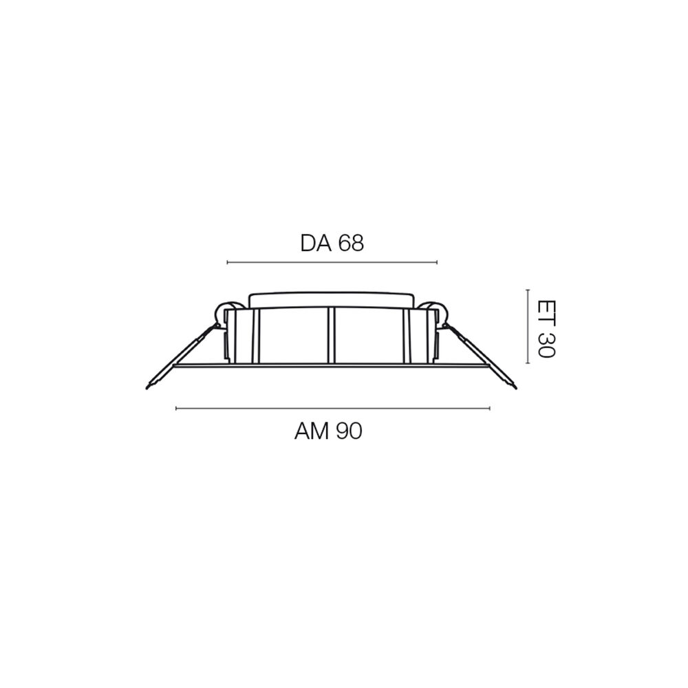 Einbauleuchte, 3er-Set, LED/4,9W, 480 lm, 3000K Bild 4