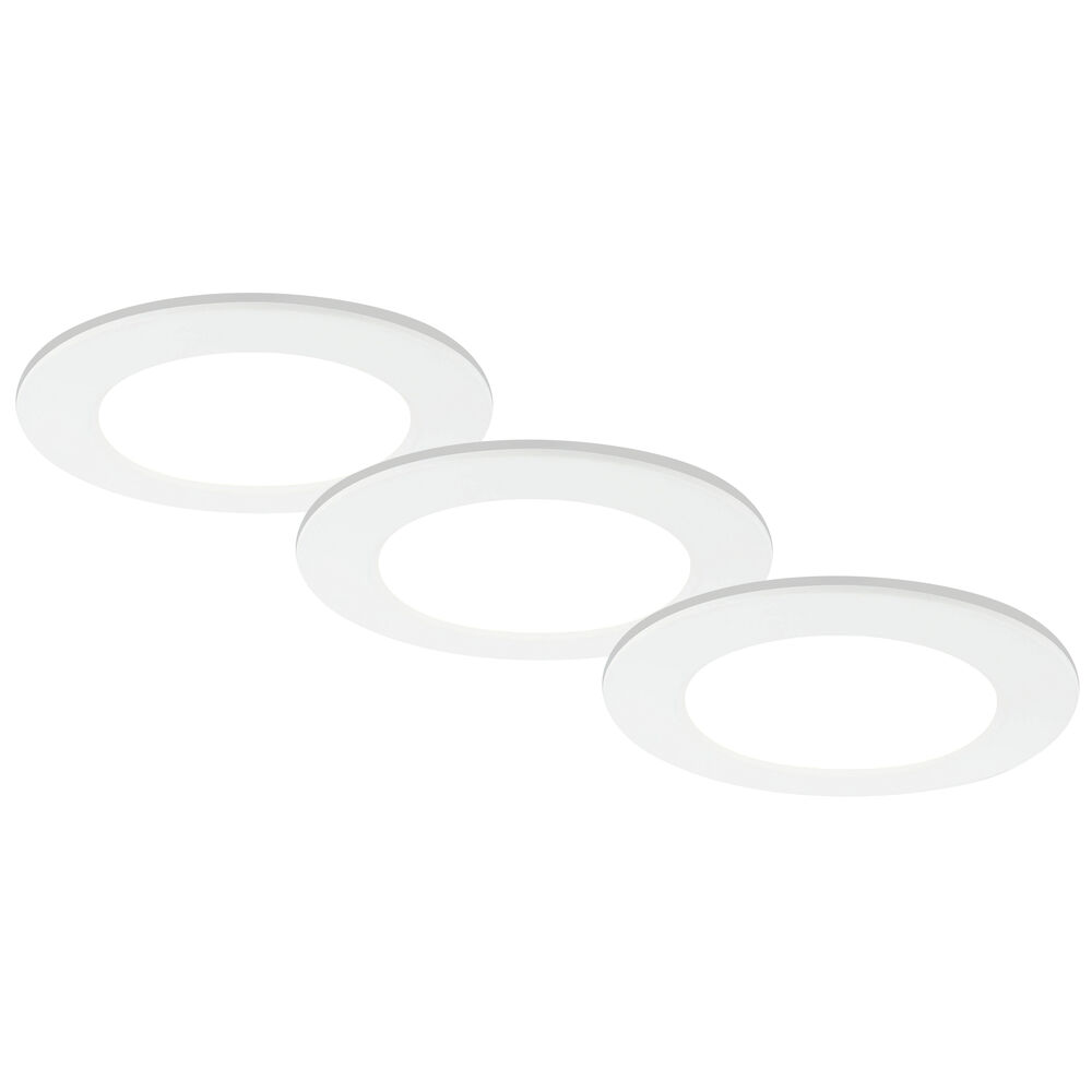 Einbauleuchte, 3er-Set, LED/4,8W, 450 lm, 3000K bis 6500K