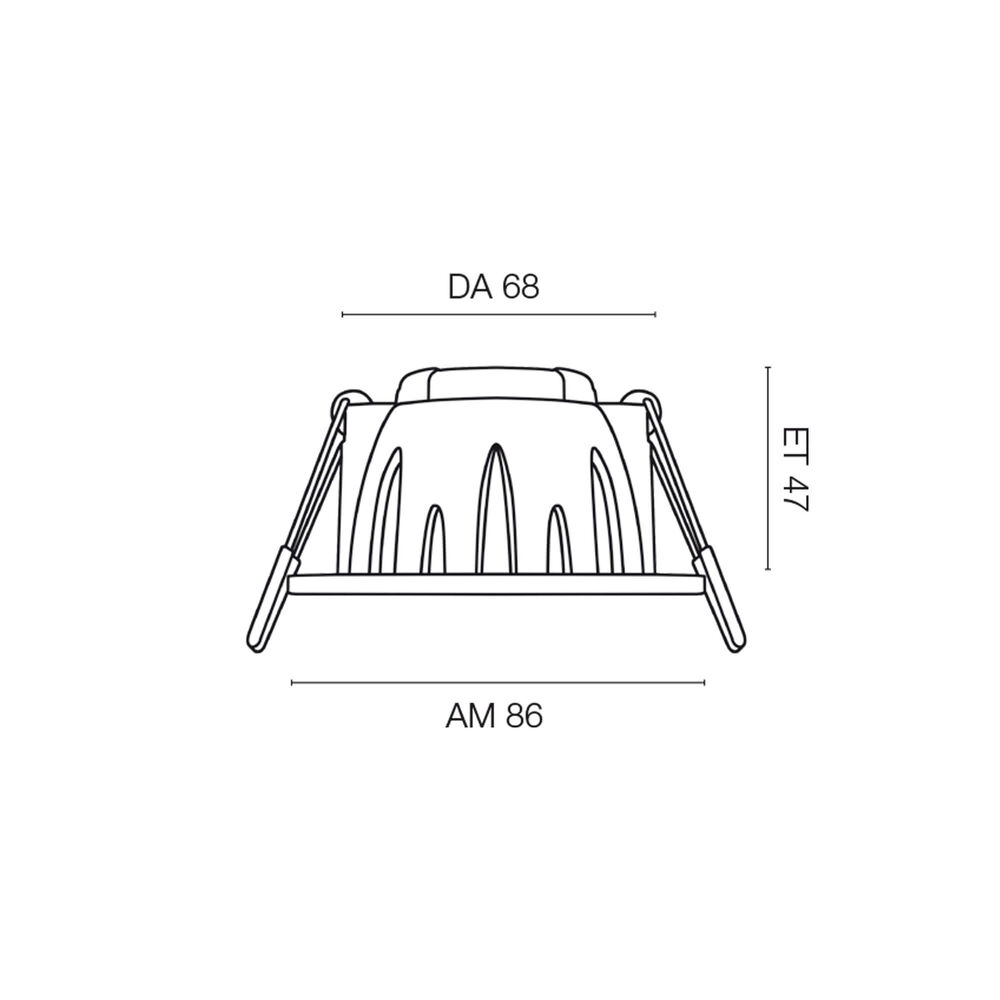 Einbauleuchte, RE4x4CS, LED/6W (50W), 550-600 lm, 2700K/3000K/4000K Bild 4