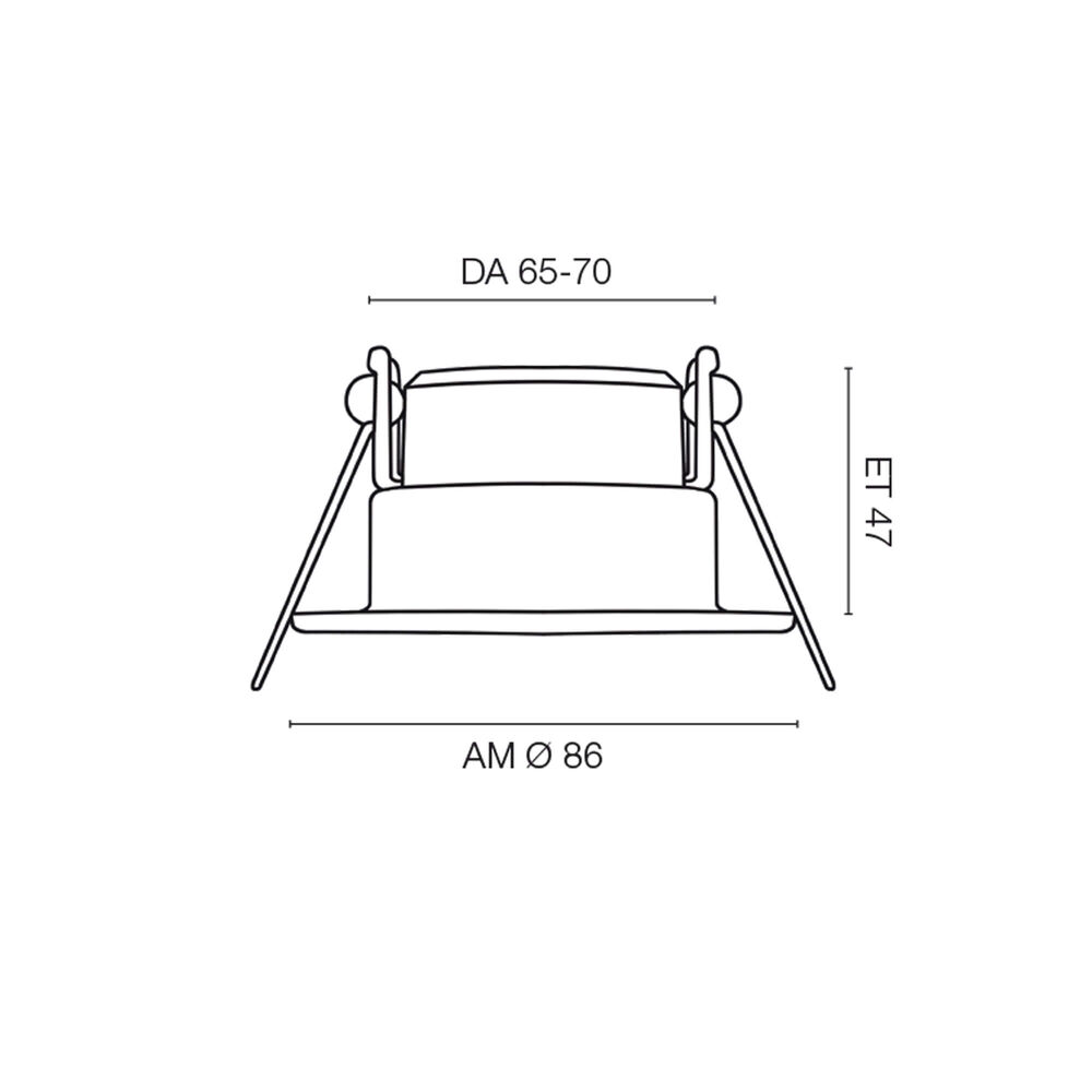 Brandschutz-Einbauleuchte, R6CWS, LED/4W/6W/8W, 360 - 750 lm, 3000K/4000K/5700K Bild 4