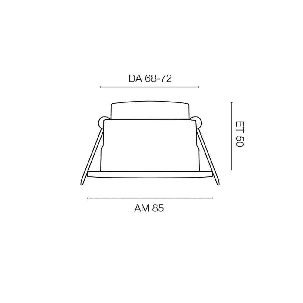 Einbauleuchte, ONExLITET, LED/3,5W, 370 lm oder LED/5,5W, 600 lm, 2700K/3000K/4000K, Deckenausschnitt � 68 - 72 Bild 4