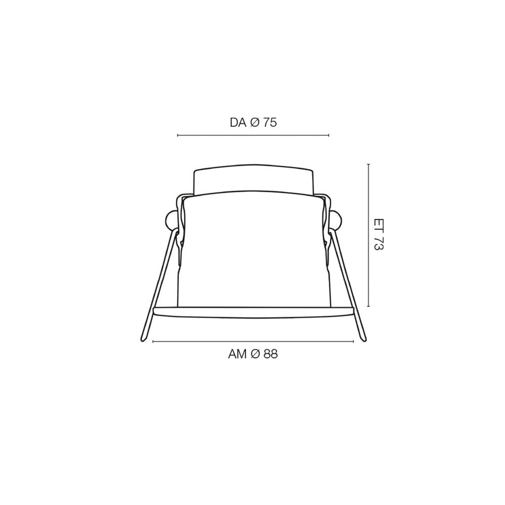 Brandschutz-Einbauleuchte, ONExBAFFLE, LED/3,5W - 7W, 2700K, 3000K, 4000K, Deckenausschnitt � 75 Bild 6