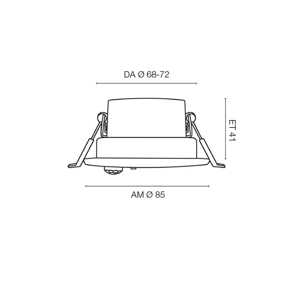 Einbauleuchte, RT PRO SENSE, LED/6W, 560 lm, 2700K/3000K/4000K, Deckenausschnitt � 68 - 72, mit Bewegungsmelder Bild 5