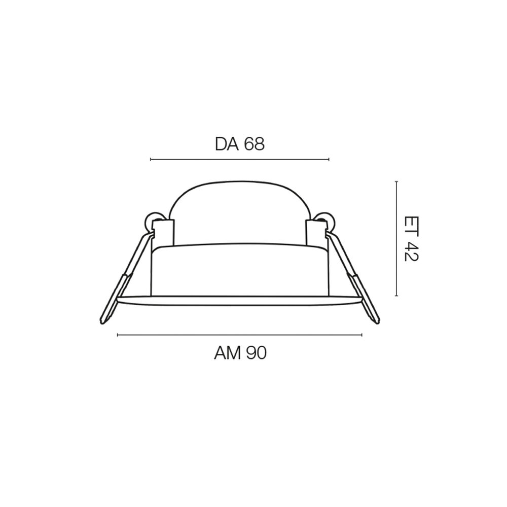 Einbauleuchte, 3er-Set, LED/4,9W, 480 lm, 3000K, Deckenausschnitt � 68 Bild 5