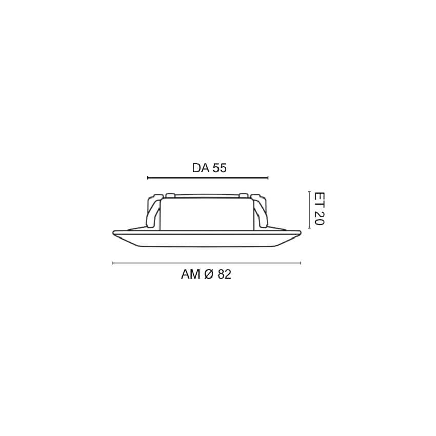 LED-Einbauleuchte, LARA AC,  LED/5,5W, 448 lm, 3000K Bild 3