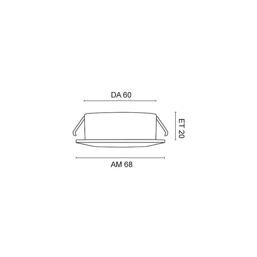 Einbauleuchte, HALED III, LED/4W, 260 lm, 2700K Bild 3