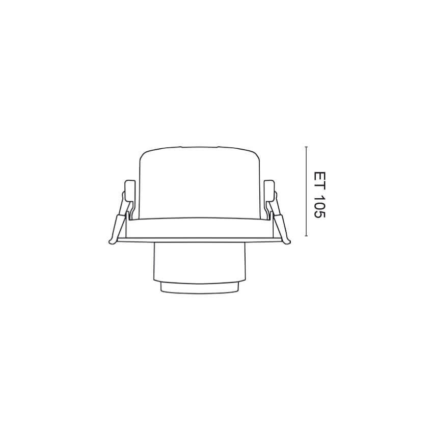 LED-Downlight, LED/18W, 4000K, DA- 145, Aluminium  Bild 3