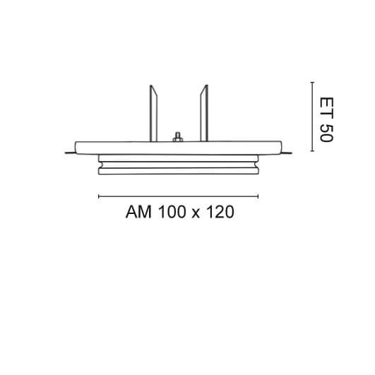 LED-NV-Einbauleuchte, 1 x LED/3W, berstreichbar Bild 3