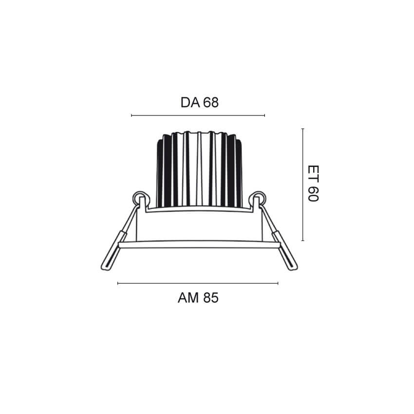 Einbauleuchte, HALED III, LED/10W, 600 lm, 2700 bis 2300K Bild 4