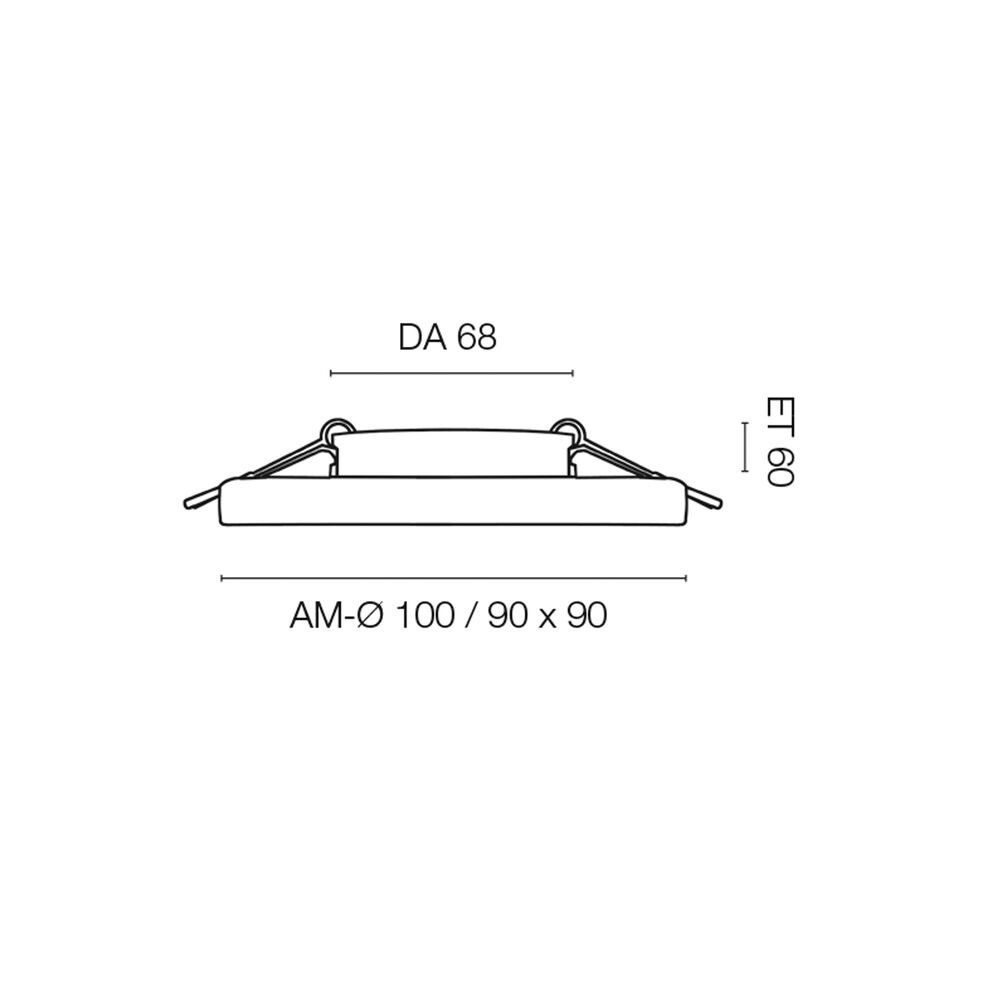 Einbauleuchte, 1 x GU10/35W, Beton grau, Deckenausschnitt � 68 Bild 3