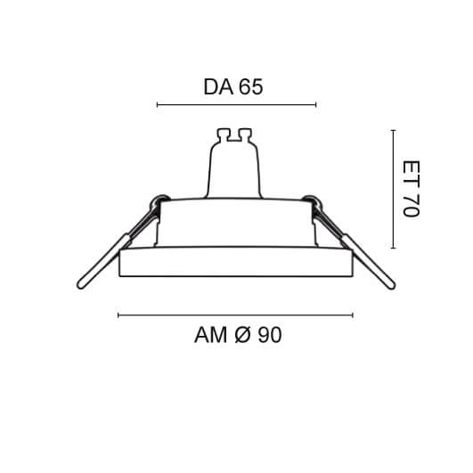 Einbauleuchte, 1 x GU10/230V/50W Bild 3