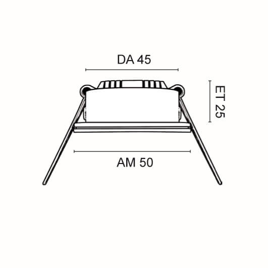 NV-LED-Einbauleuchte, 1 LED/3,3W/350mA Bild 3