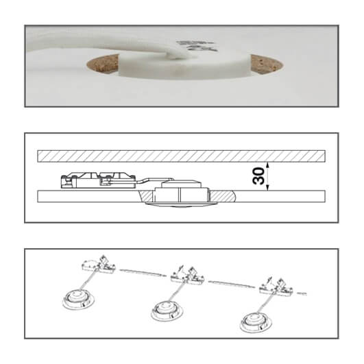 M�bel- und  Deckeneinbauleuchte, LED/4,8W, 400 lm, 3000K, Deckenausschnitt � 65 Bild 4
