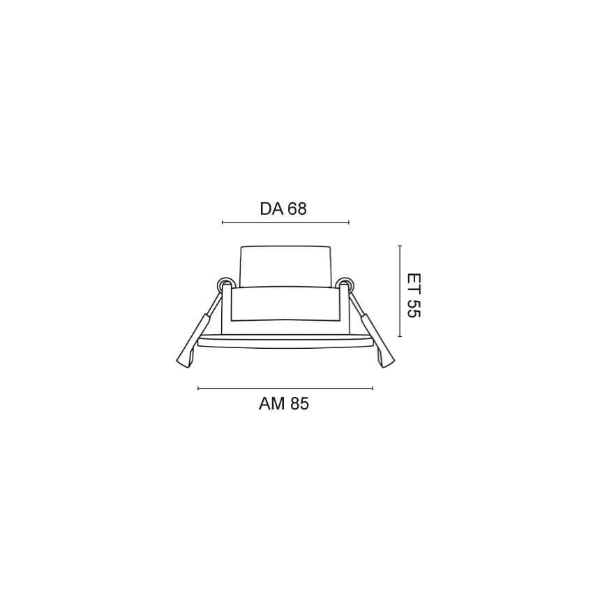 LED-Einbauleuchte, 230V/7W, bis 430 lm, RGB, DA- 72 Bild 4