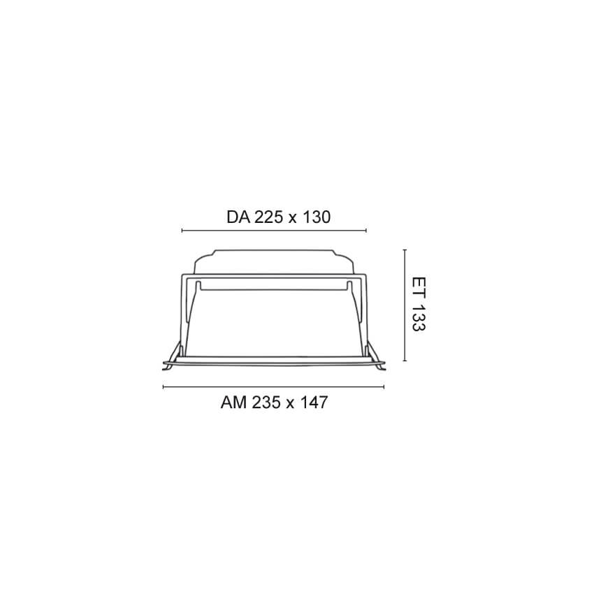 Downlight, LED/30W, 2.150 lm, 4200K, DA 225 x 130 Bild 3