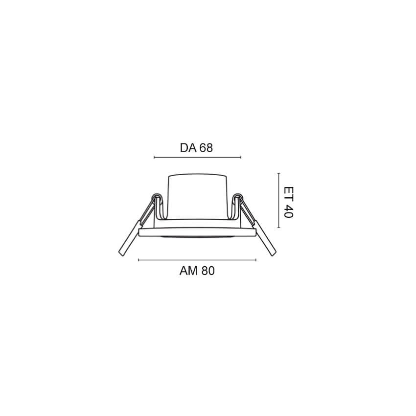 LED-Einbauleuchte, LED/4W, 250 lm, 2800K Bild 3