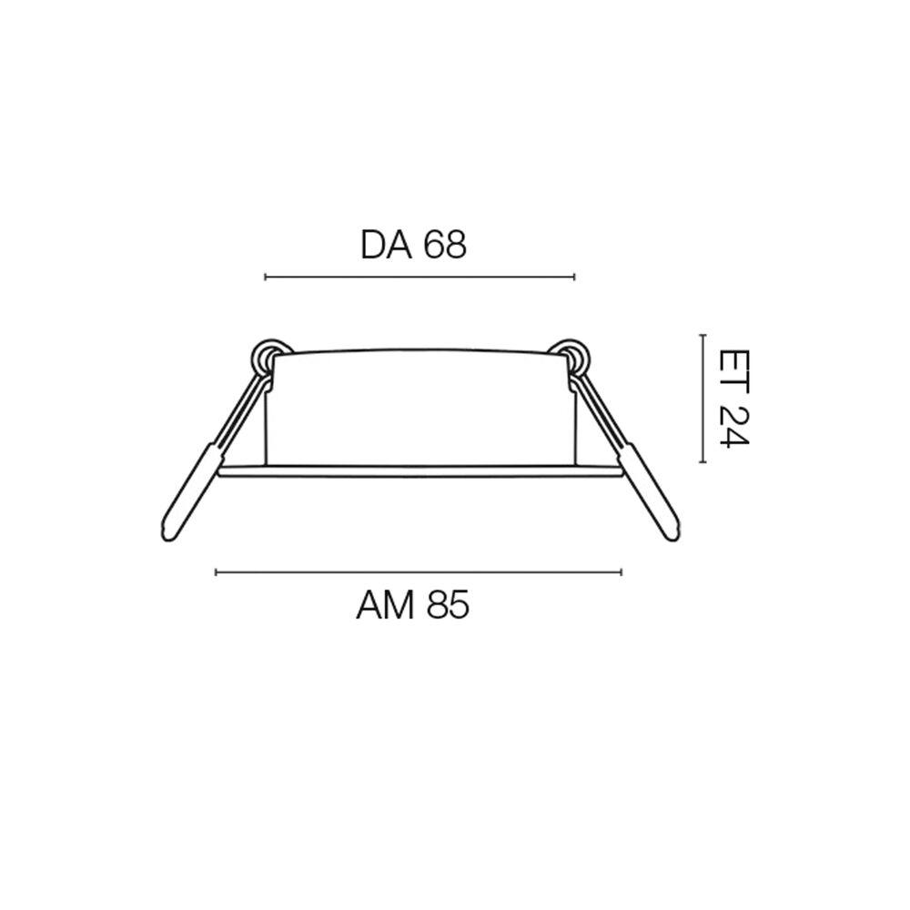 Einbauleuchte, 1 x GU10/50W und 1 x GU5,3/12V/50W, mit Feder-Leuchtmittelhalterung Bild 3