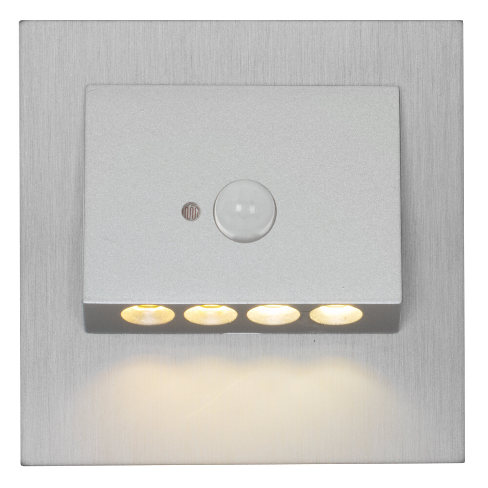 Wand- und Treppeneinbauleuchte,  NAVI, LED/0,93W, 24 lm, 3100K, mit Bewegungsmelder