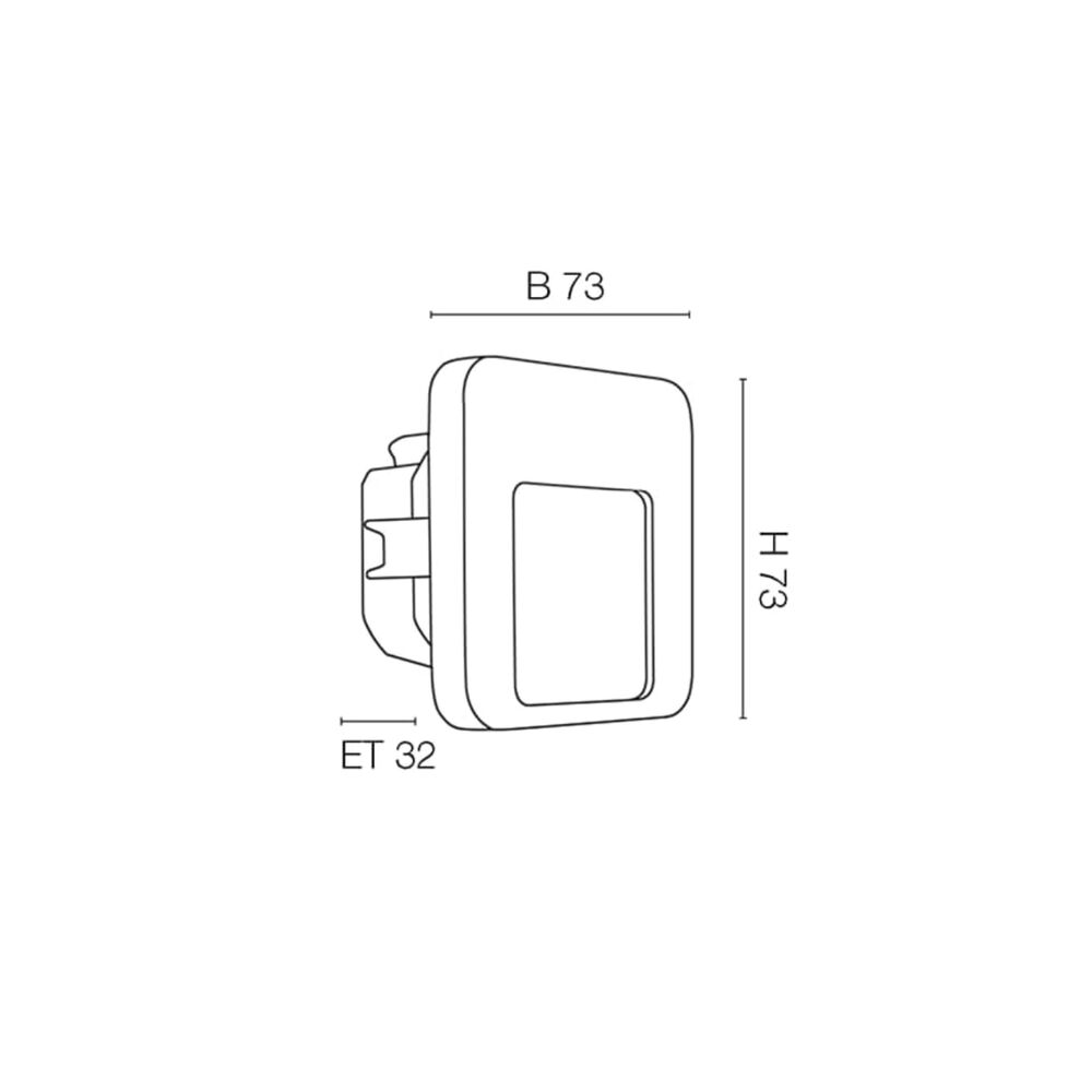 Wand- und Treppeneinbauleuchte,  TETI, LED/0,93W, 16 lm, 3100K Bild 2