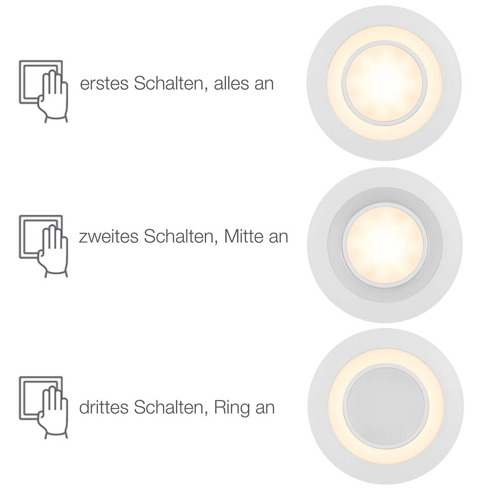 Einbauleuchte, CLYDE 8, LED/4W, 350 lm, 2700K Bild 3