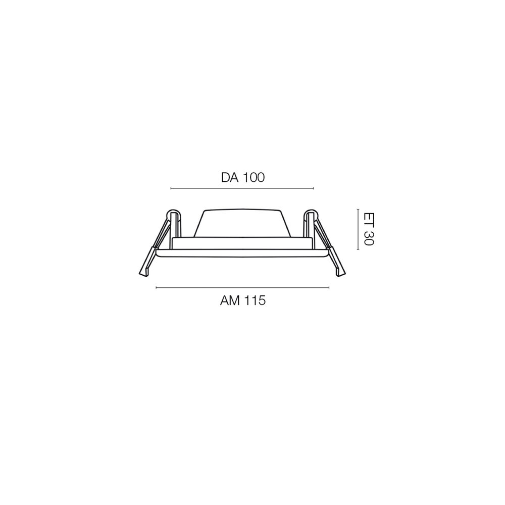 Einbauleuchte, THIN, LED/6W, 450 lm, 3000K, DA- 100 Bild 3