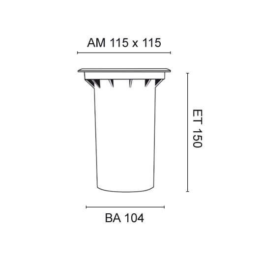 Erdeinbaustrahler, 1 x GU10/7W Bild 3