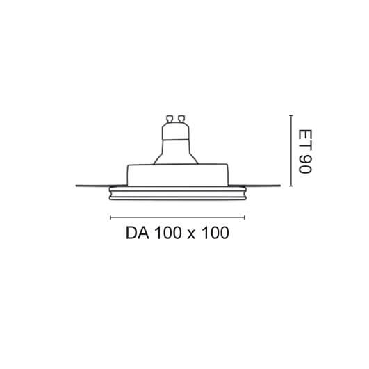 Einbauleuchte, 1 x GU10/35W, berstreichbar Bild 3