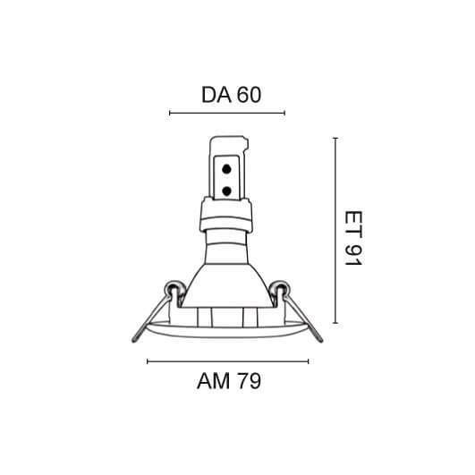 Einbauleuchte, 1 x GU10/50W Bild 3